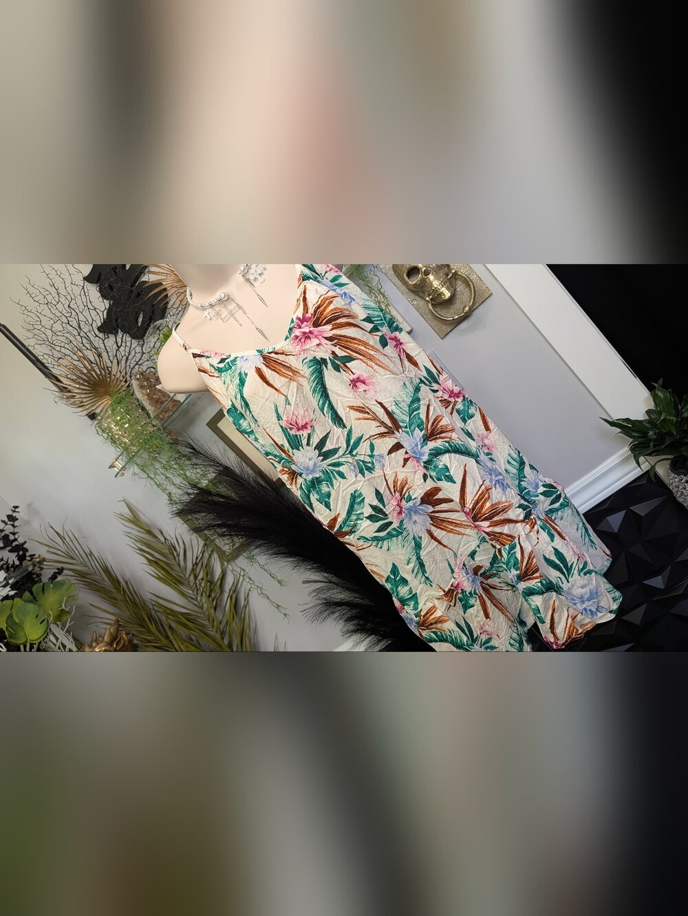 Shade & Shore Tropic Tunic Tank Top MD